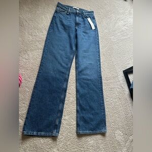 Zara NWT straight fit super high rise jeans